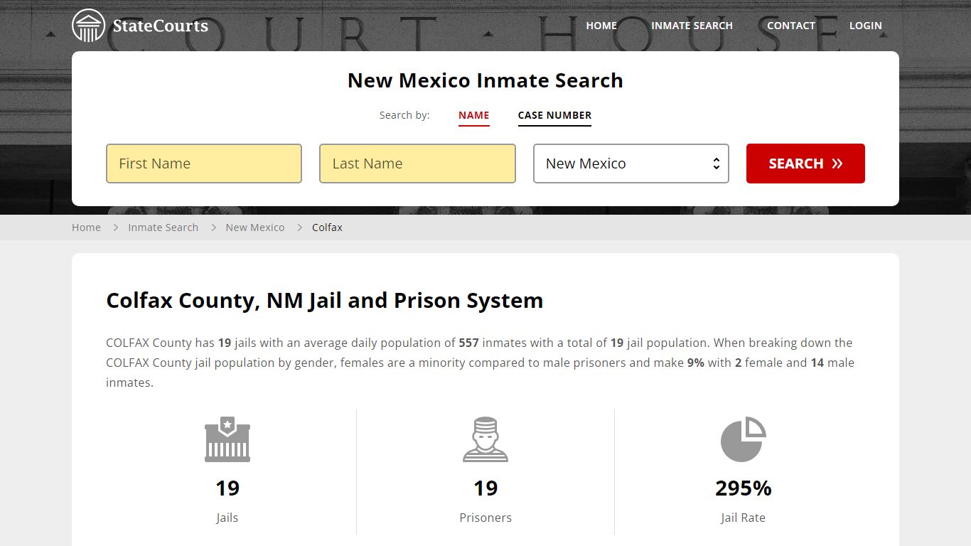 Colfax County, NM Inmate Search - StateCourts